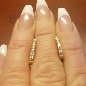 14KT Yellow Gold Cubic Zirconia Earrings